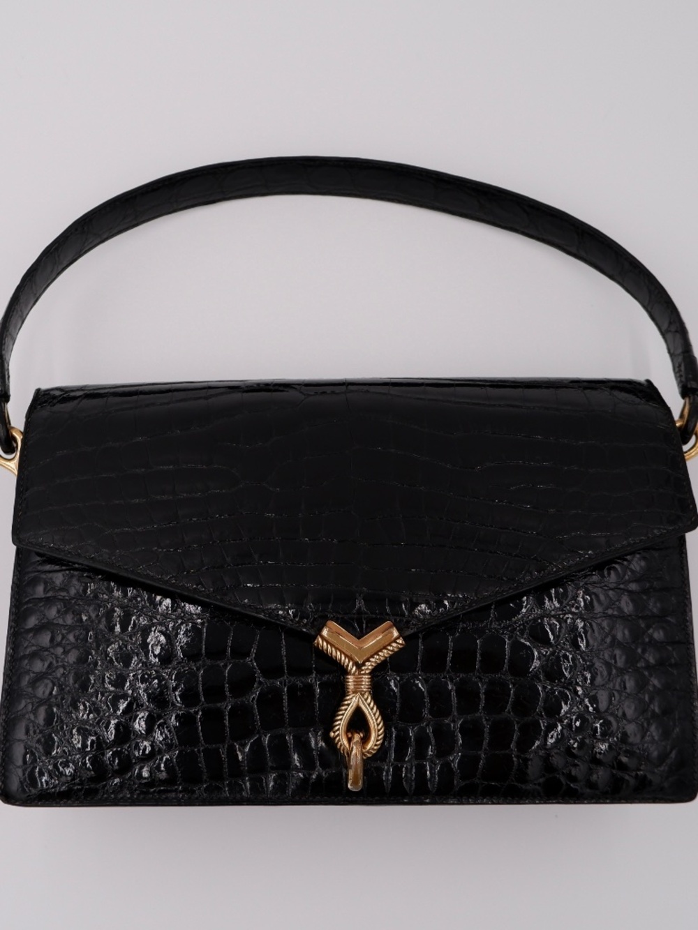 Hermès Cordeau in Black Crocodile — 1964